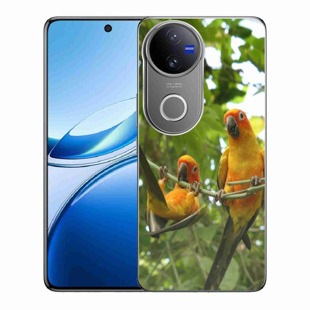 Gélový kryt mmCase na Vivo V50 5G - papagáje aratingy