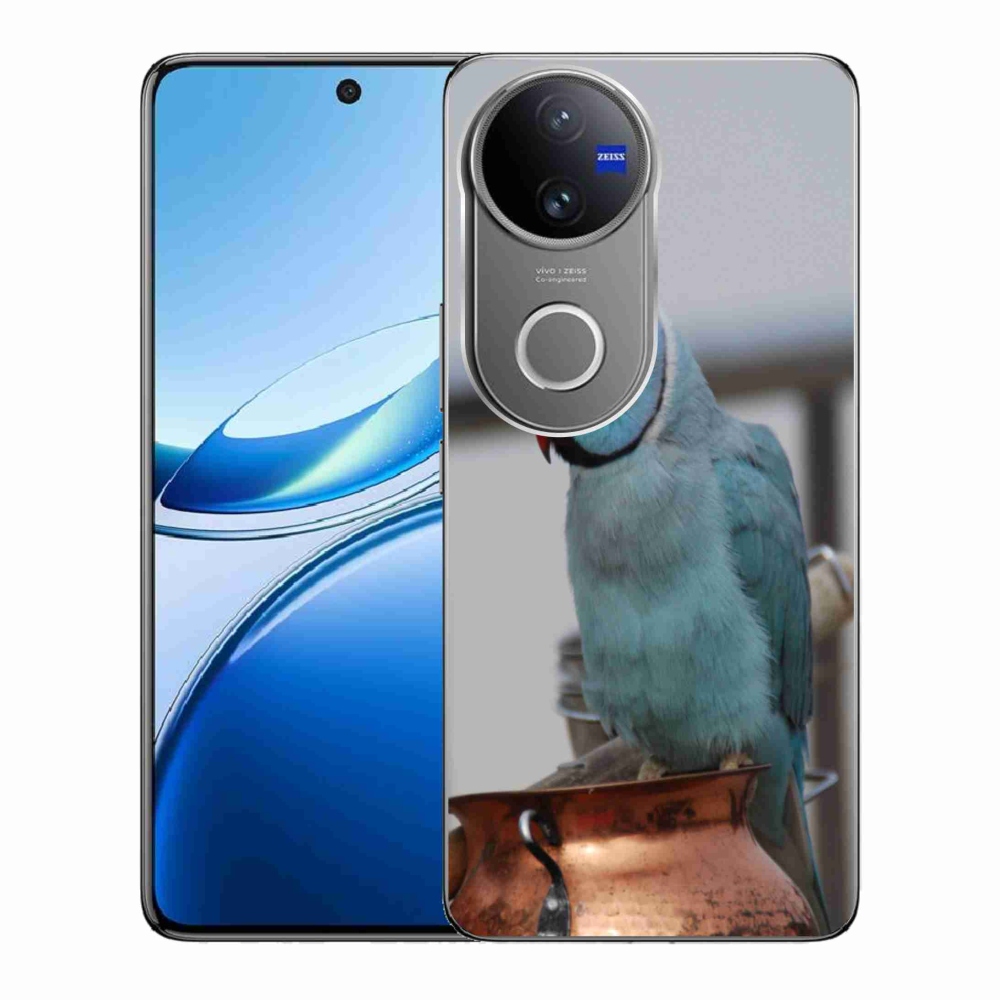 Gélový kryt mmCase na Vivo V50 5G - papagáj Alexandr modrý
