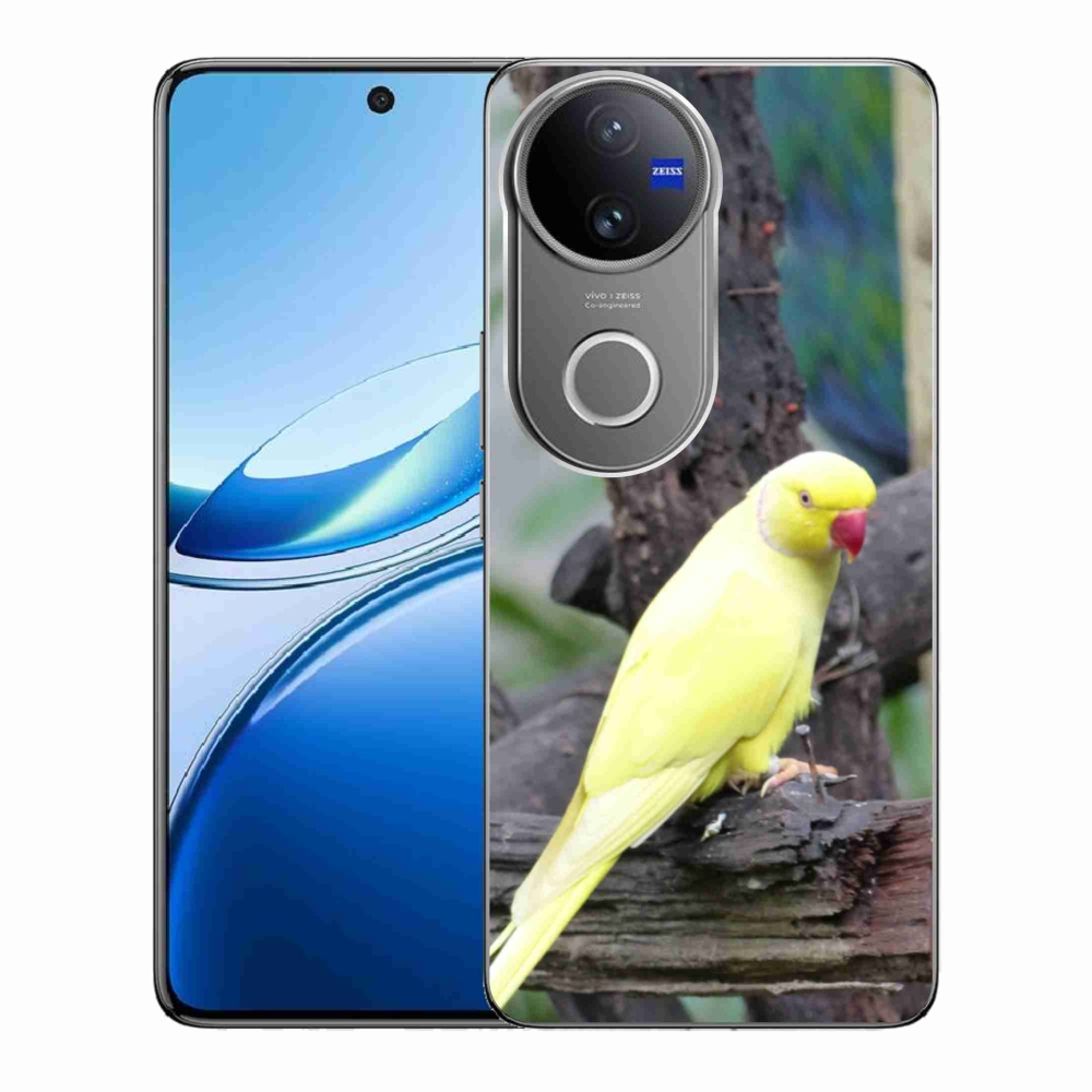 Gélový kryt mmCase na Vivo V50 5G - papagáj alexander žltý