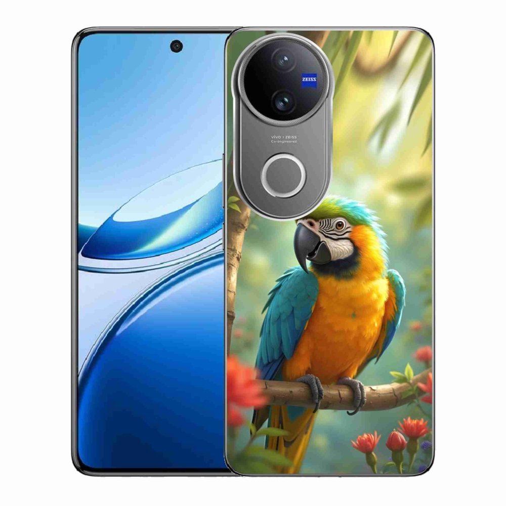 Gélový kryt mmCase na Vivo V50 5G - papagáj ara modrožltá