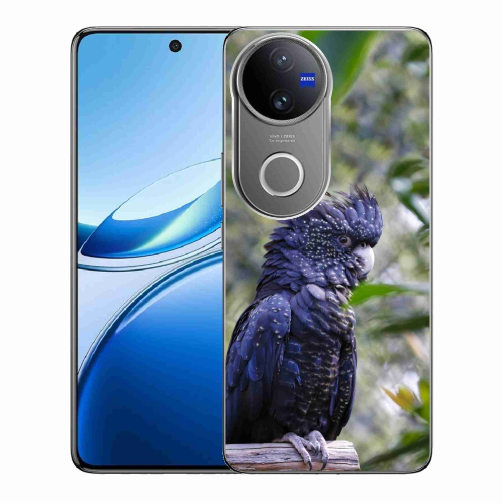 Gélový kryt mmCase na Vivo V50 5G - papagáj kakadu čierny