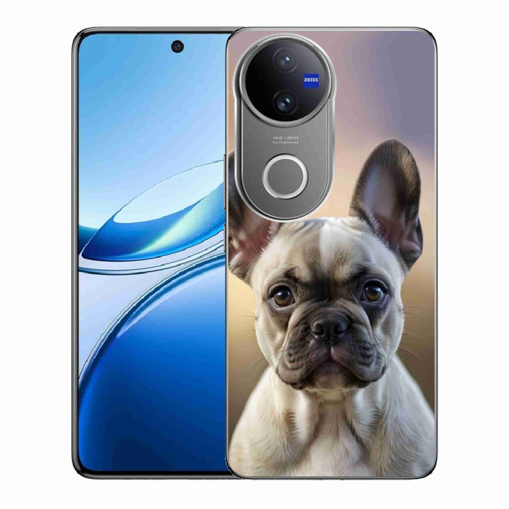 Gélový kryt mmCase na Vivo V50 5G - roztomilý francúzsky buldoček