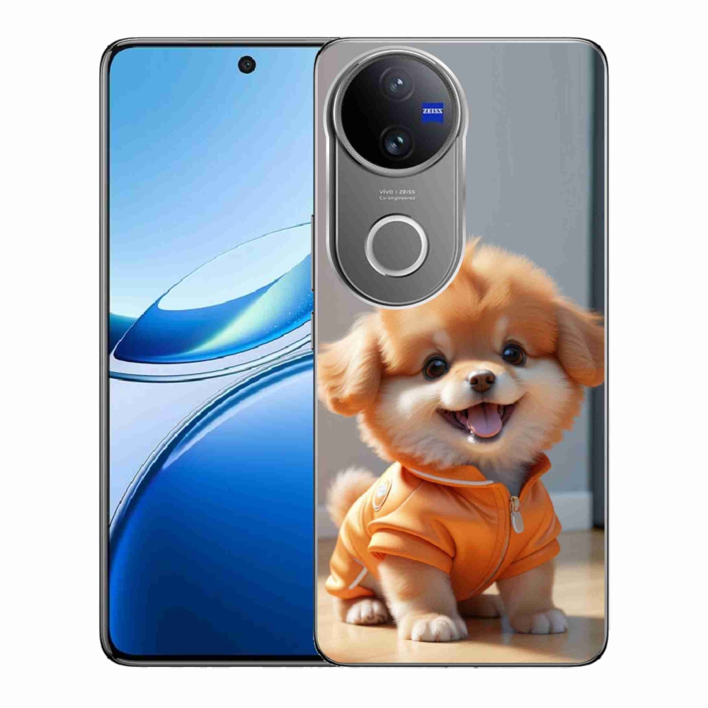 Gélový kryt mmCase na Vivo V50 5G - roztomilý pomeranian v mikine
