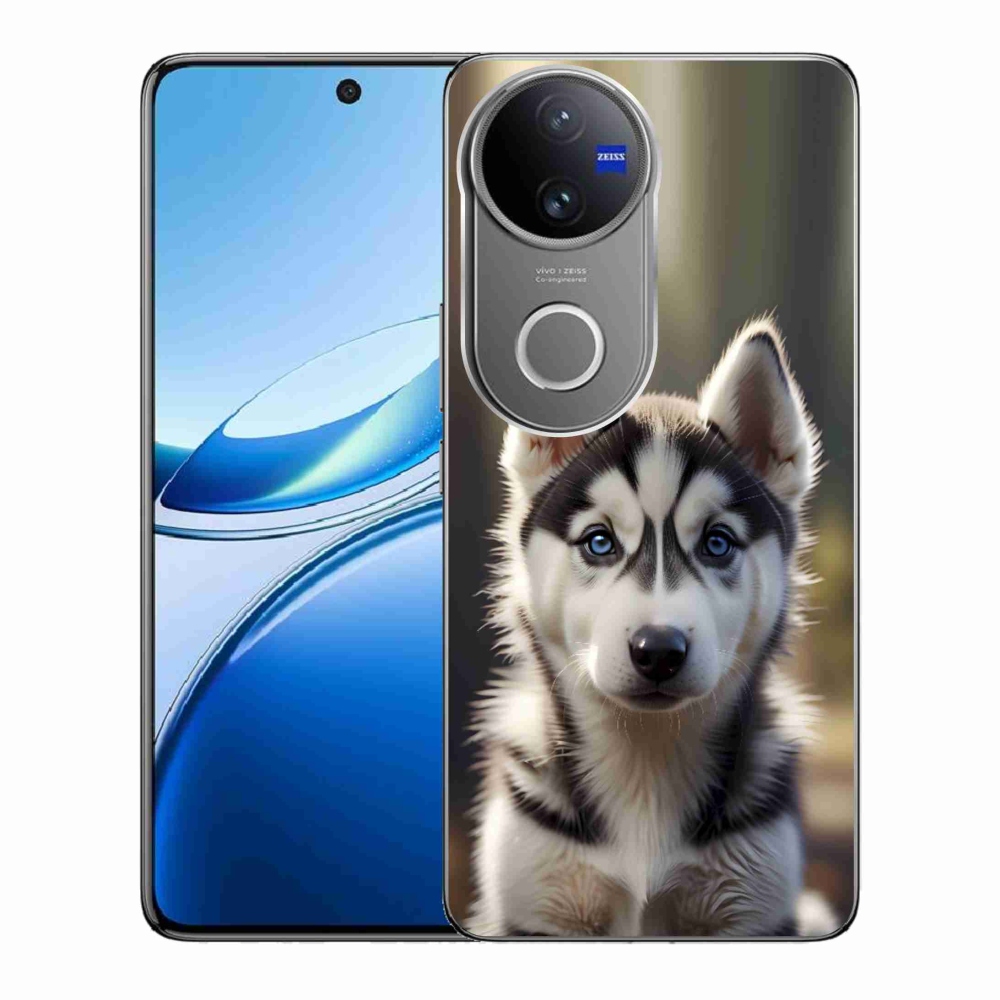 Gélový kryt mmCase na Vivo V50 5G - roztomilý sibírsky husky