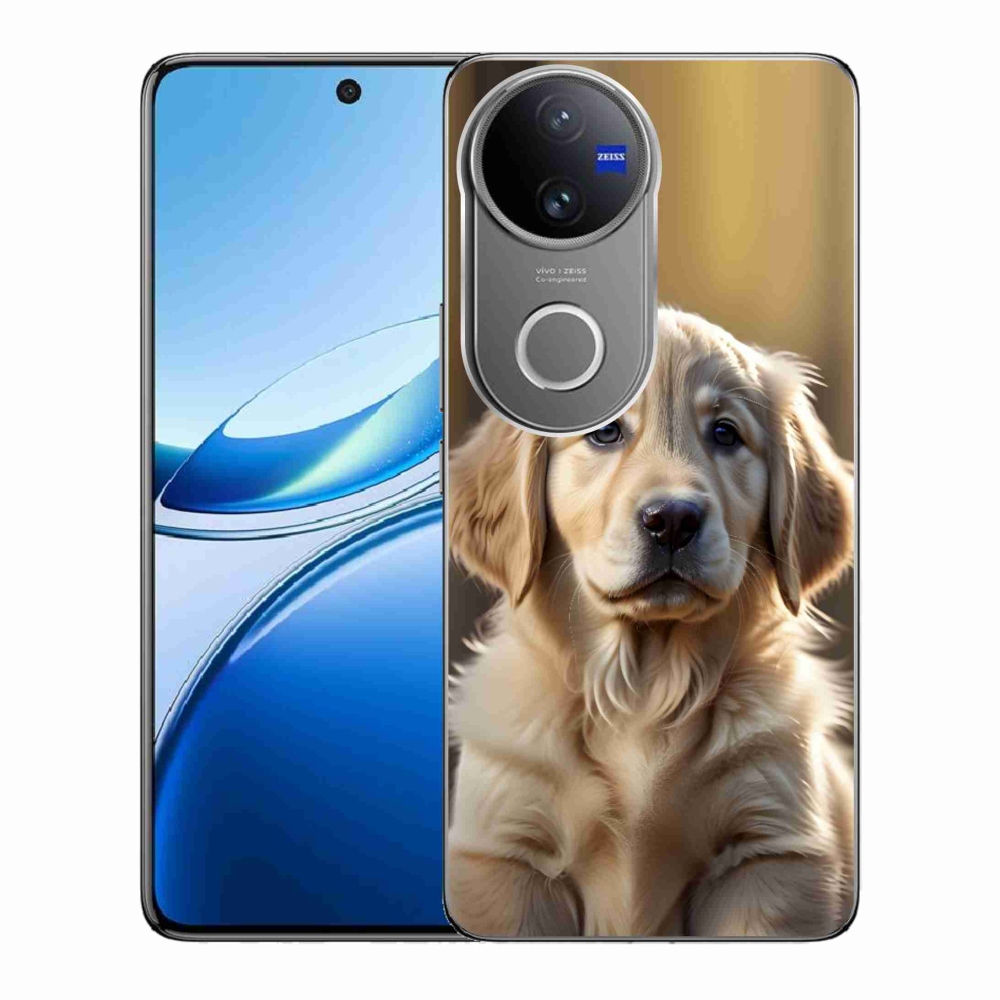 Gélový kryt mmCase na Vivo V50 5G - roztomilý zlatý retriever