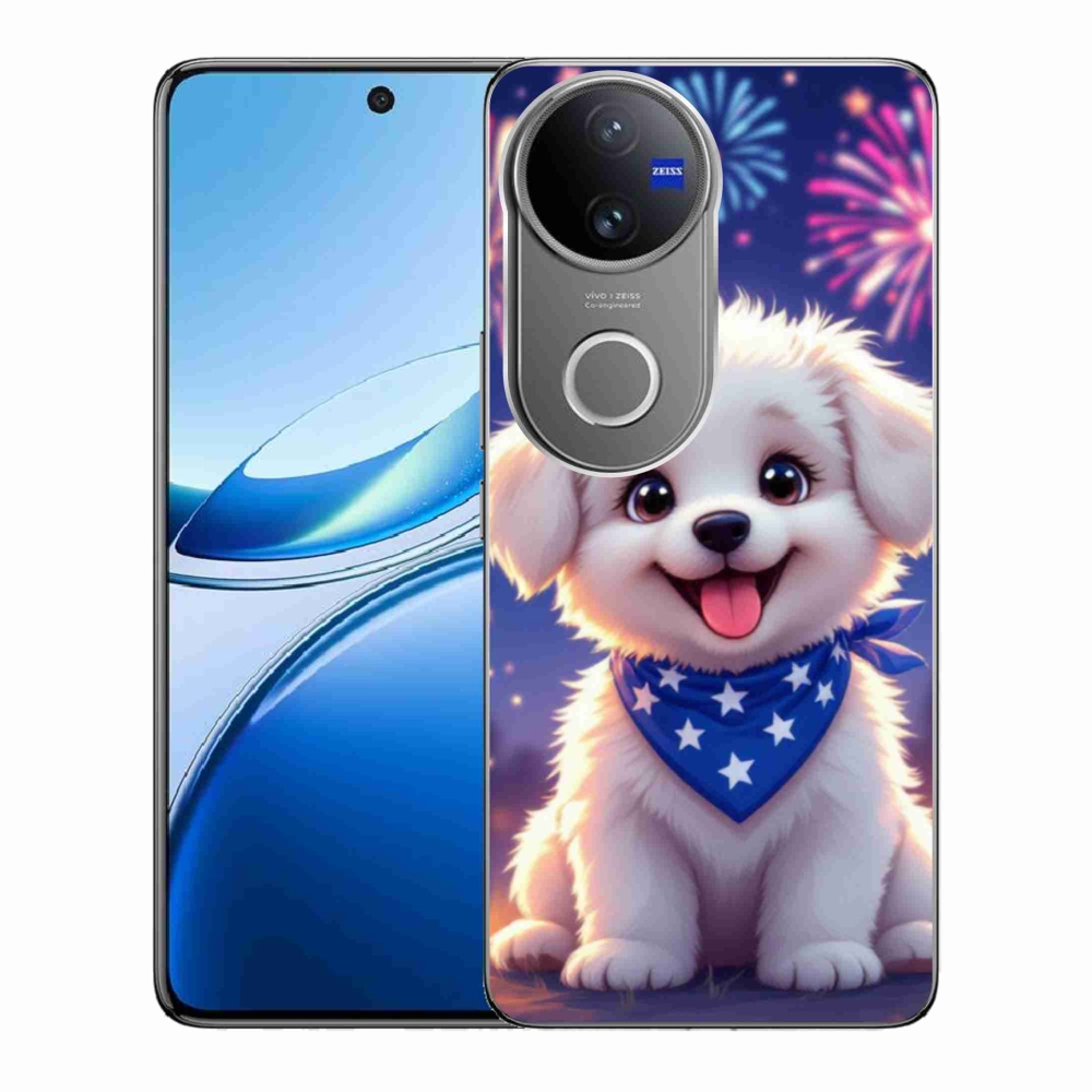 Gélový kryt mmCase na Vivo V50 5G - slávnostné šteňa