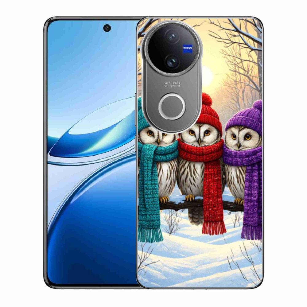 Gélový kryt mmCase na Vivo V50 5G - soví priatelia
