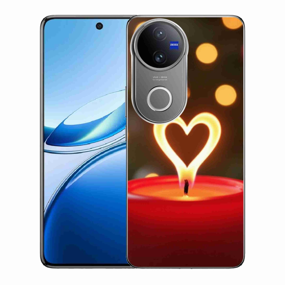 Gélový kryt mmCase na Vivo V50 5G - srdce z plameňa