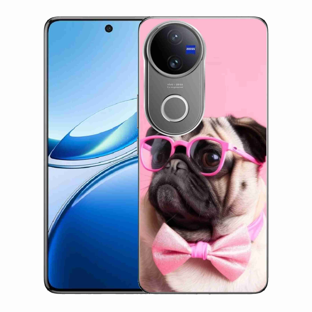 Gélový kryt mmCase na Vivo V50 5G - štýlový mops