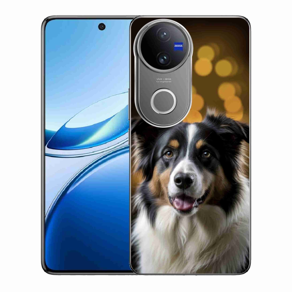 Gélový kryt mmCase na Vivo V50 5G - usmievavý austrálsky ovčiak