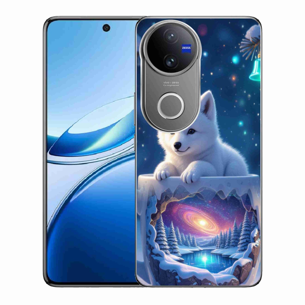 Gélový kryt mmCase na Vivo V50 5G - vianočné šteňa