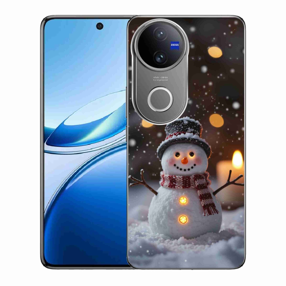 Gélový kryt mmCase na Vivo V50 5G - veselý snehuliak