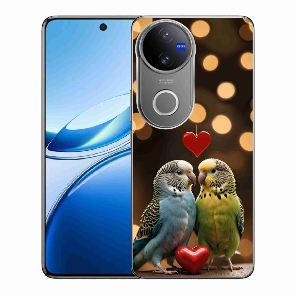 Gélový kryt mmCase na Vivo V50 5G - zamilovaní papagáje