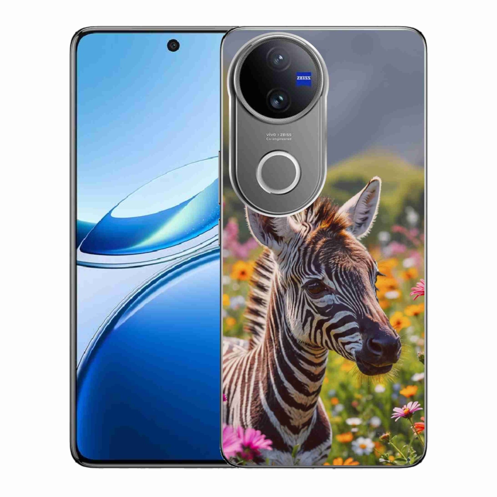 Gélový kryt mmCase na Vivo V50 5G - zebra na lúke