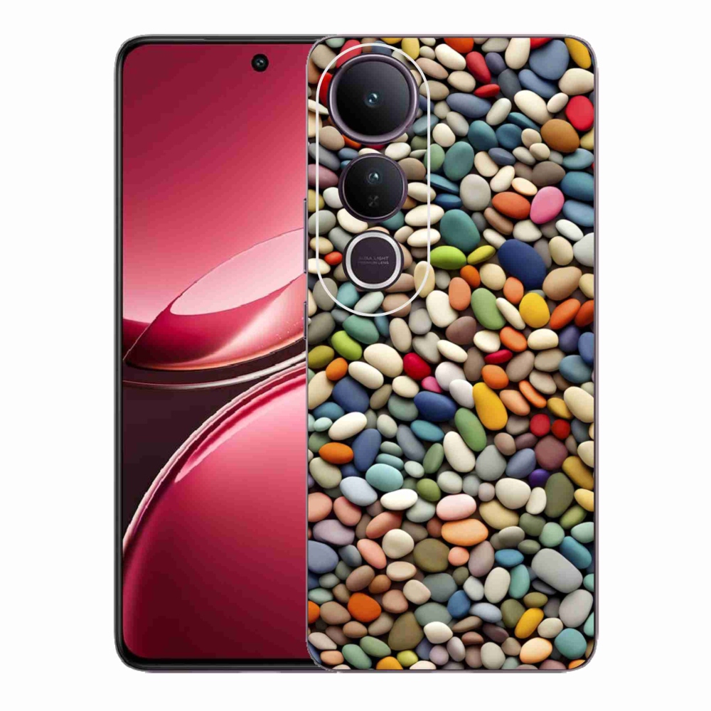Gélový kryt mmCase na Vivo V50 Lite 4G/5G - farebné kamienky 2