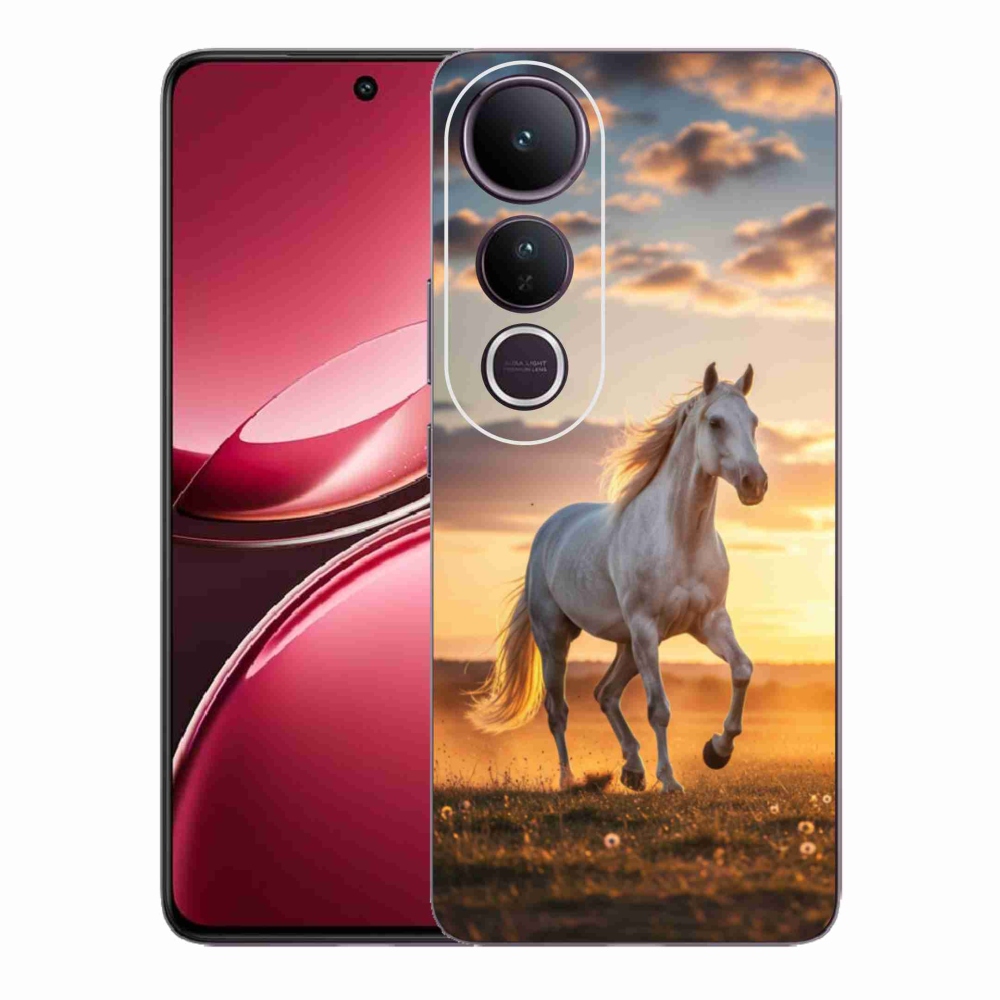 Gélový kryt mmCase na Vivo V50 Lite 4G/5G - bežiaci biely kôň 2