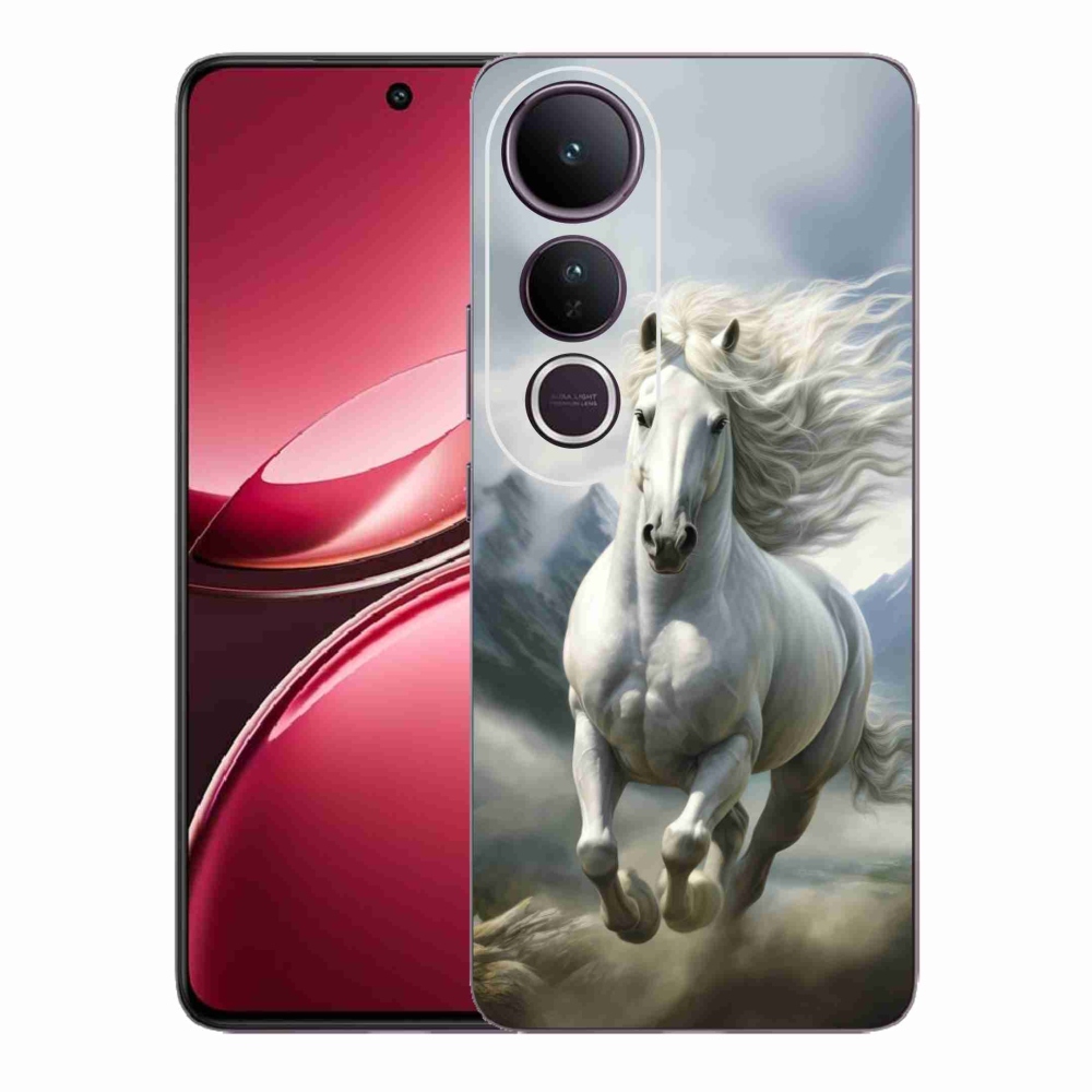Gélový kryt mmCase na Vivo V50 Lite 4G/5G - bežiaci biely kôň 3