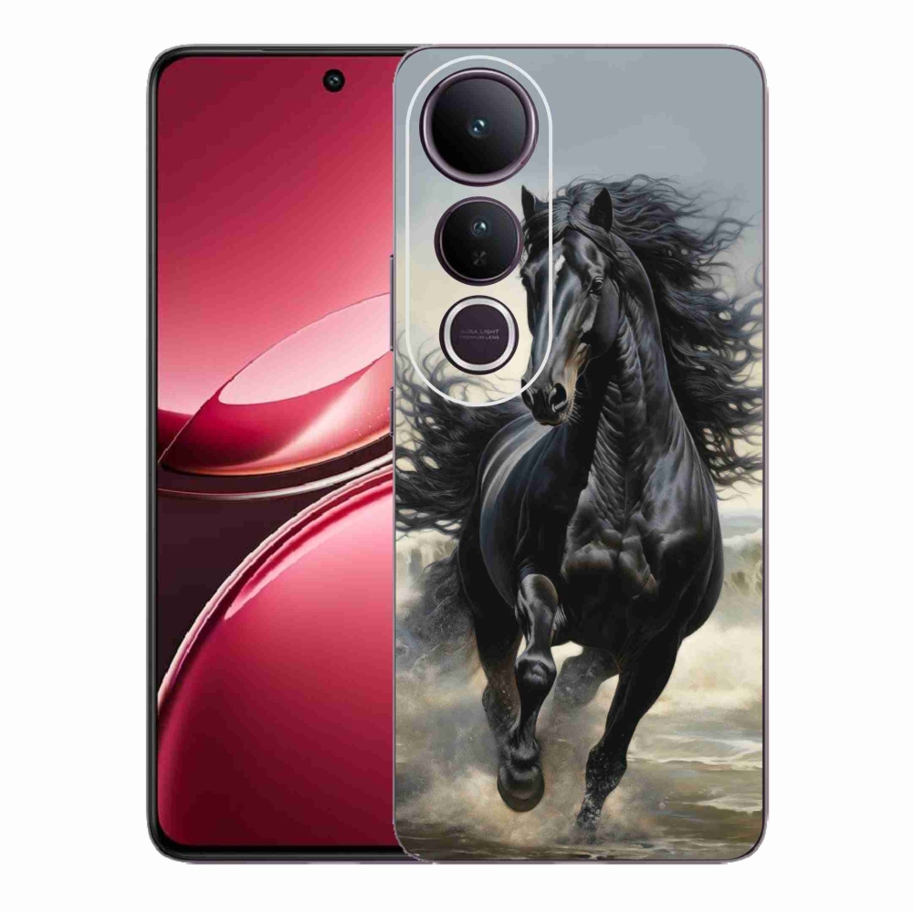 Gélový kryt mmCase na Vivo V50 Lite 4G/5G - bežiaci čierny kôň