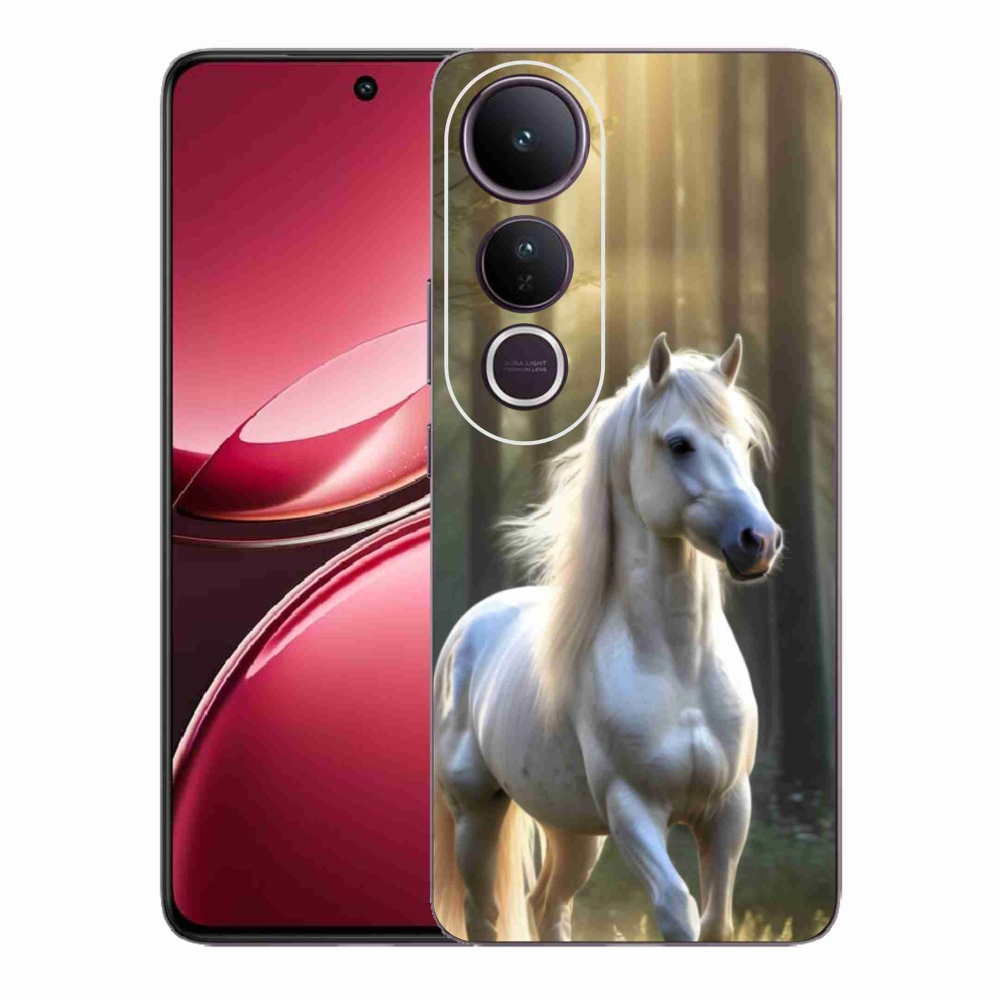 Gélový kryt mmCase na Vivo V50 Lite 4G/5G - biely kôň 3