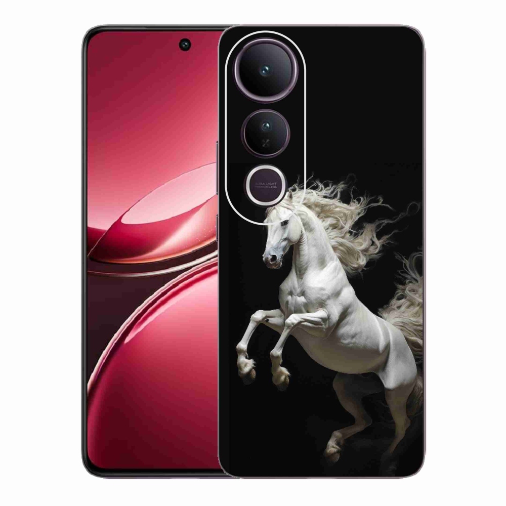 Gélový kryt mmCase na Vivo V50 Lite 4G/5G - biely kôň 4