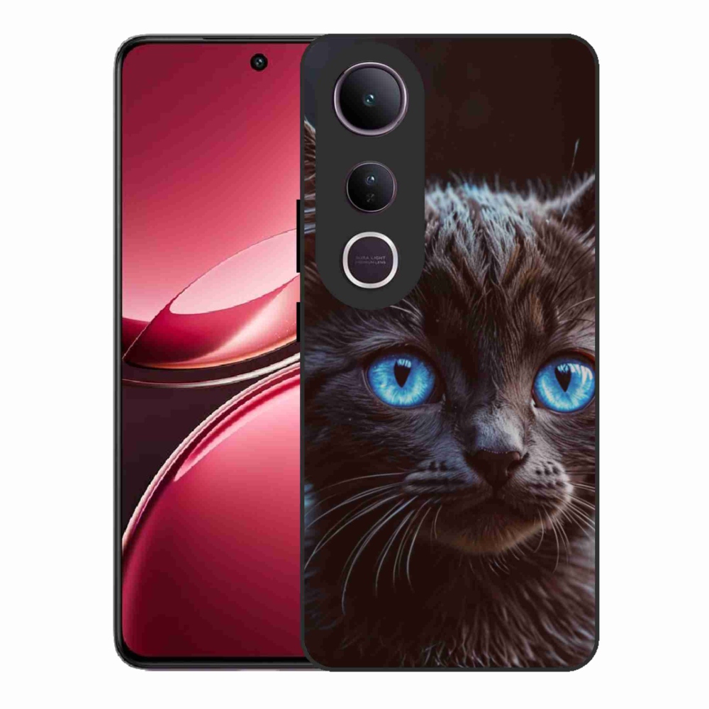Gélový kryt mmCase na Vivo V50 Lite 4G/5G - čierne mačiatko 2