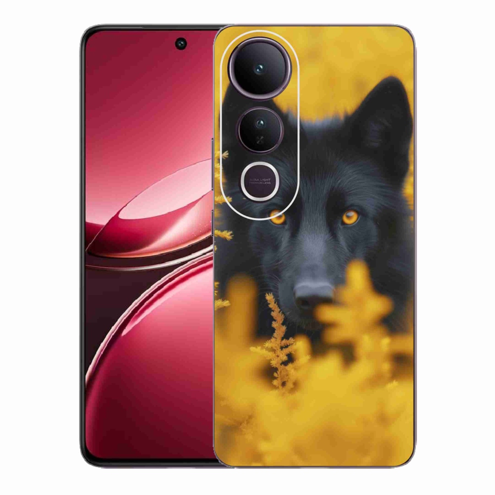 Gélový kryt mmCase na Vivo V50 Lite 4G/5G - čierny vlk 2