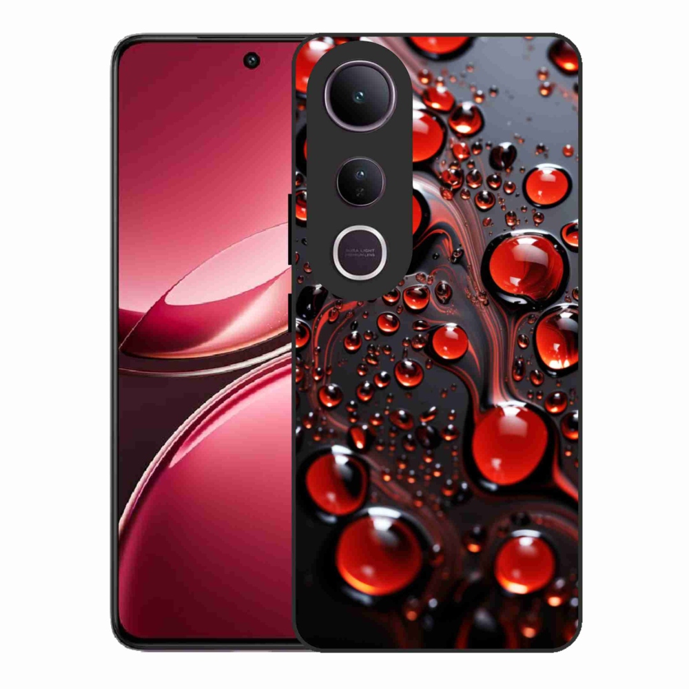 Gélový kryt mmCase na Vivo V50 Lite 4G/5G - červené kvapky 2
