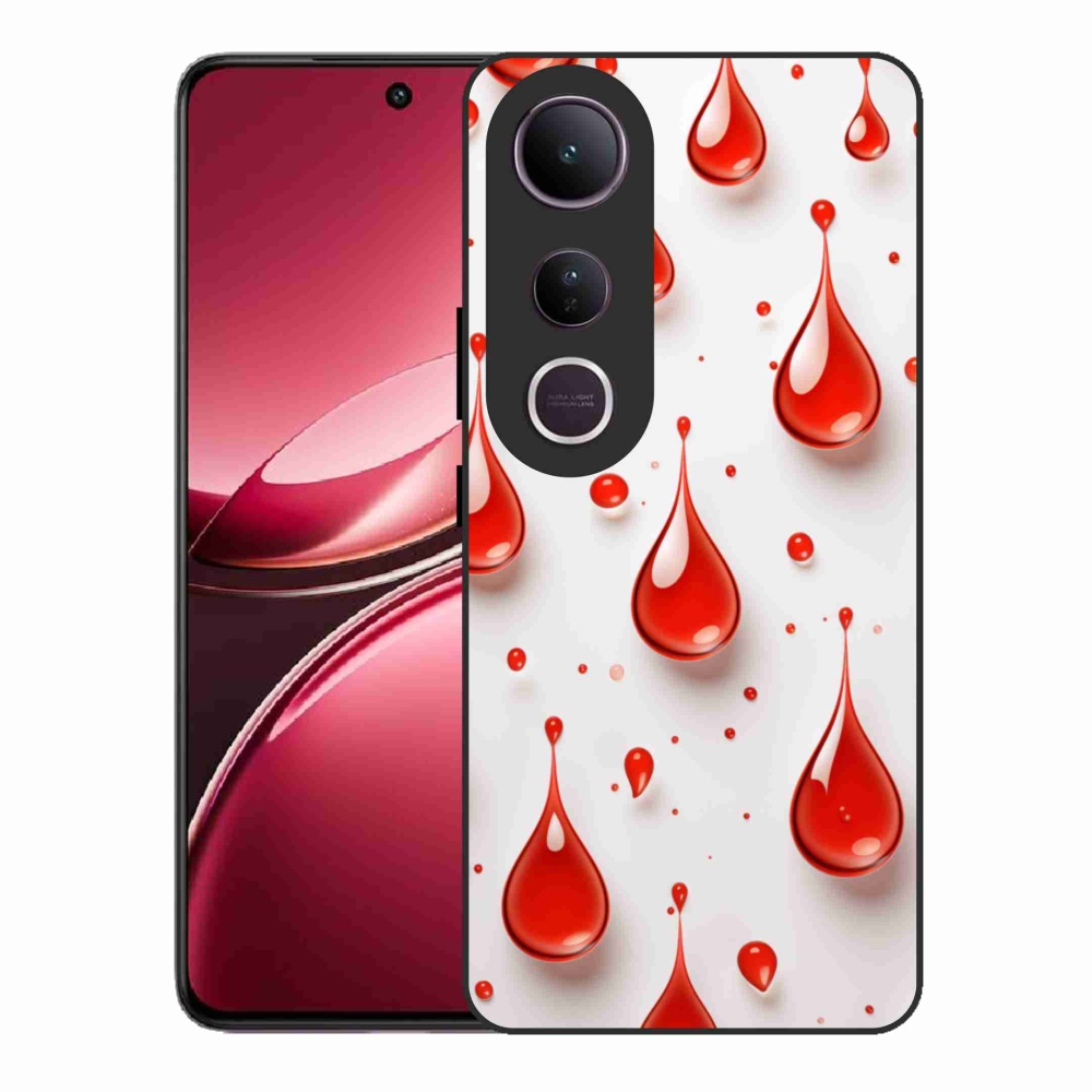 Gélový kryt mmCase na Vivo V50 Lite 4G/5G - červené kvapky