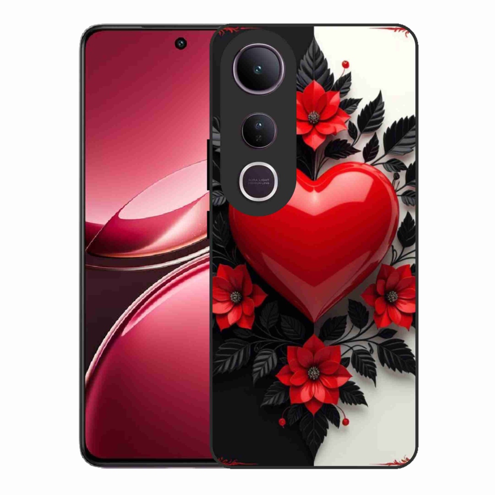 Gélový kryt mmCase na Vivo V50 Lite 4G/5G - červené srdce