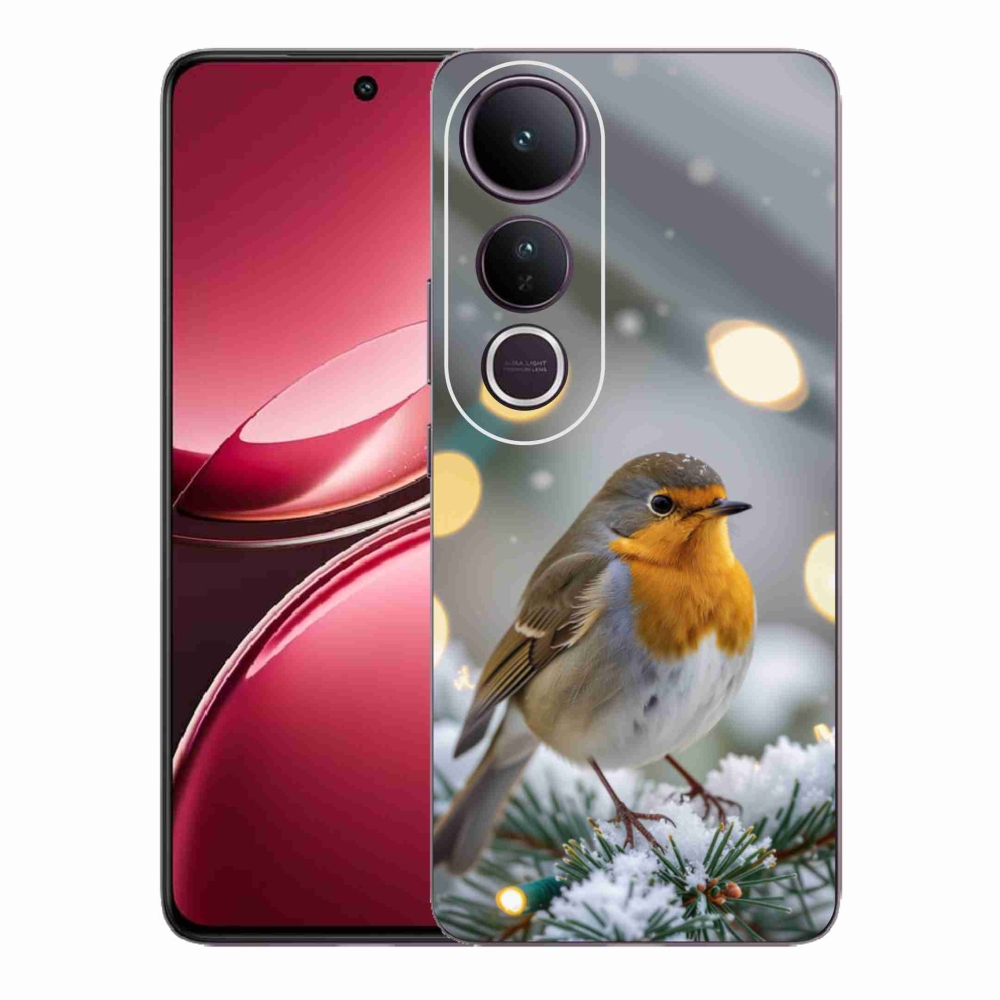 Gélový kryt mmCase na Vivo V50 Lite 4G/5G - červienka v zime