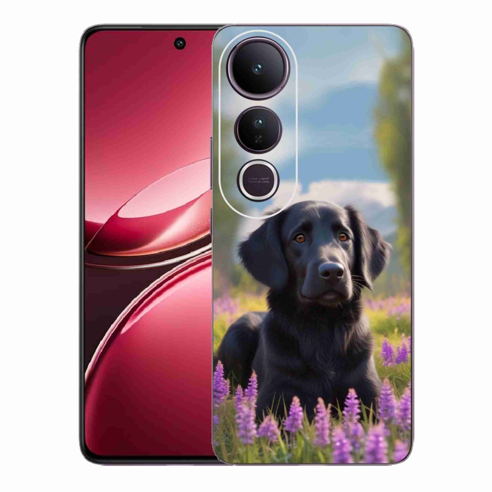 Gélový kryt mmCase na Vivo V50 Lite 4G/5G - elegantný čierny retriever