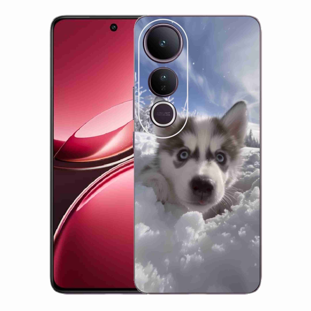 Gélový kryt mmCase na Vivo V50 Lite 4G/5G - husky v snehu
