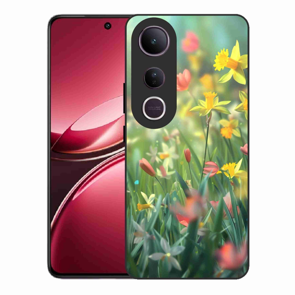 Gélový kryt mmCase na Vivo V50 Lite 4G/5G - jarné kvety