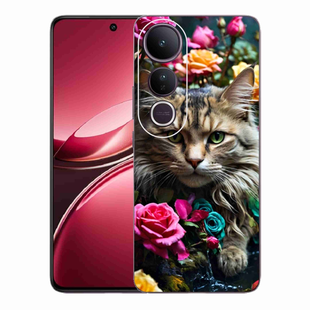 Gélový kryt mmCase na Vivo V50 Lite 4G/5G - mačacie pohľad 2