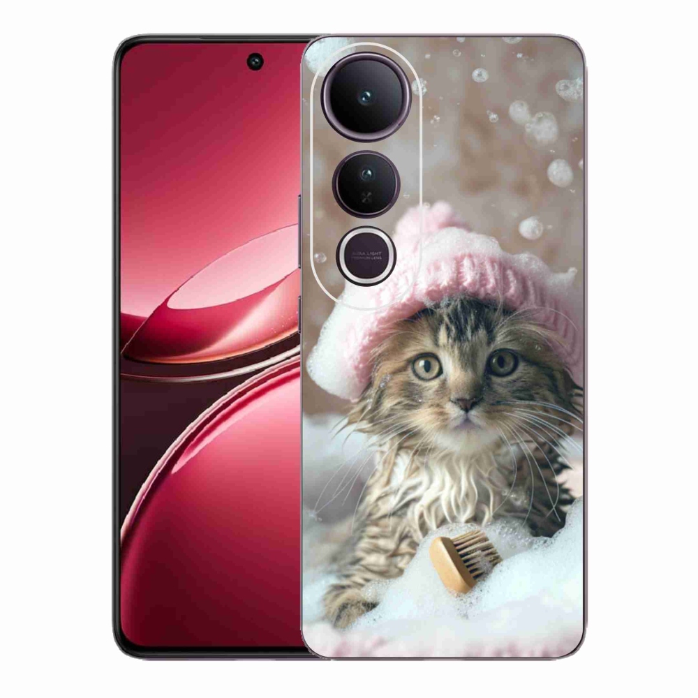 Gélový kryt mmCase na Vivo V50 Lite 4G/5G - mačiatko a kúpeľ