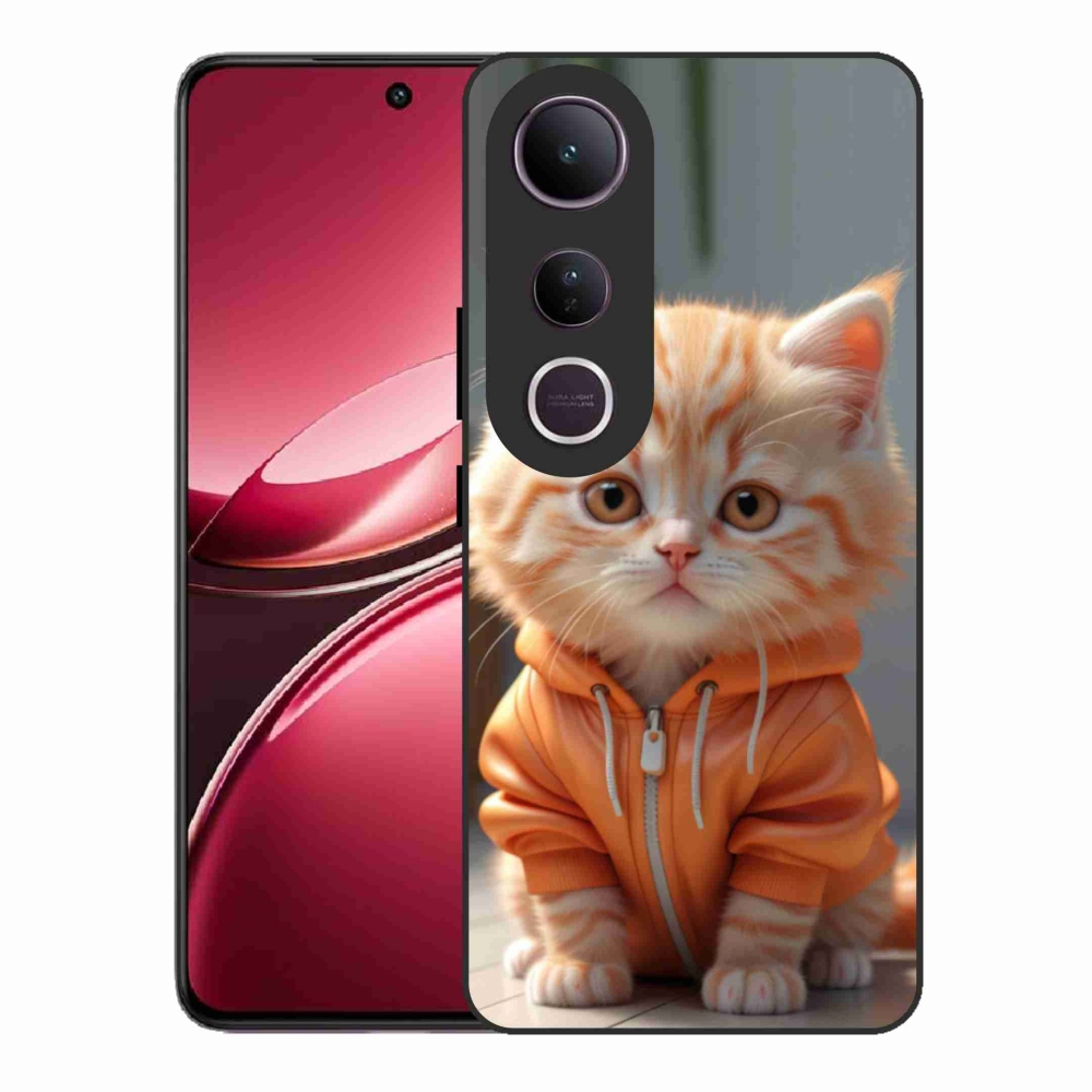 Gélový kryt mmCase na Vivo V50 Lite 4G/5G - mačiatko v mikine