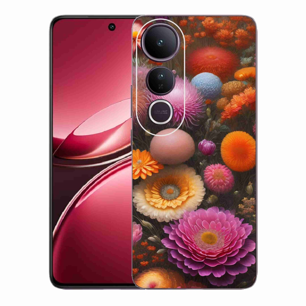 Gélový kryt mmCase na Vivo V50 Lite 4G/5G - kvetinová kompozícia