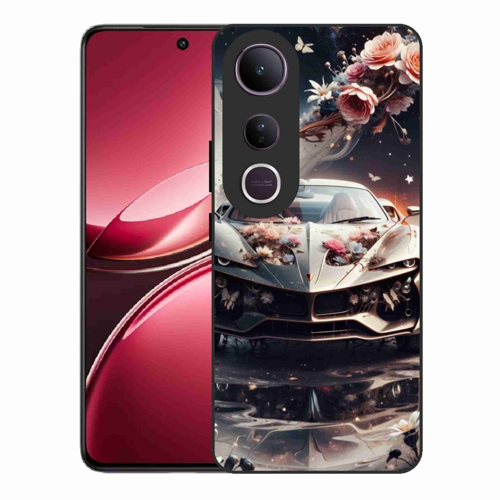 Gélový kryt mmCase na Vivo V50 Lite 4G/5G - kvetinový športový automobil
