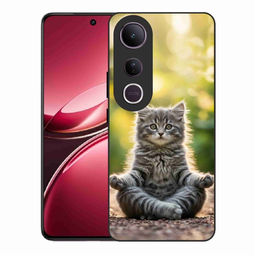 Gélový kryt mmCase na Vivo V50 Lite 4G/5G - meditujúce mačiatko