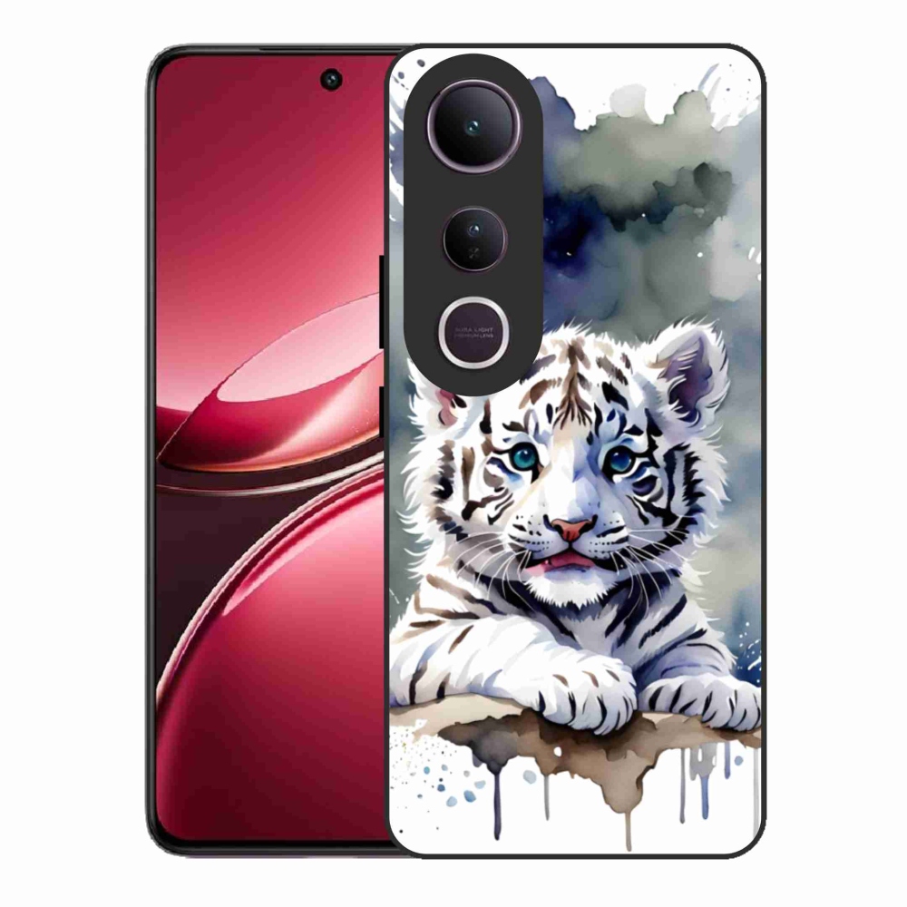 Gélový kryt mmCase na Vivo V50 Lite 4G/5G - mláďa bieleho tigra