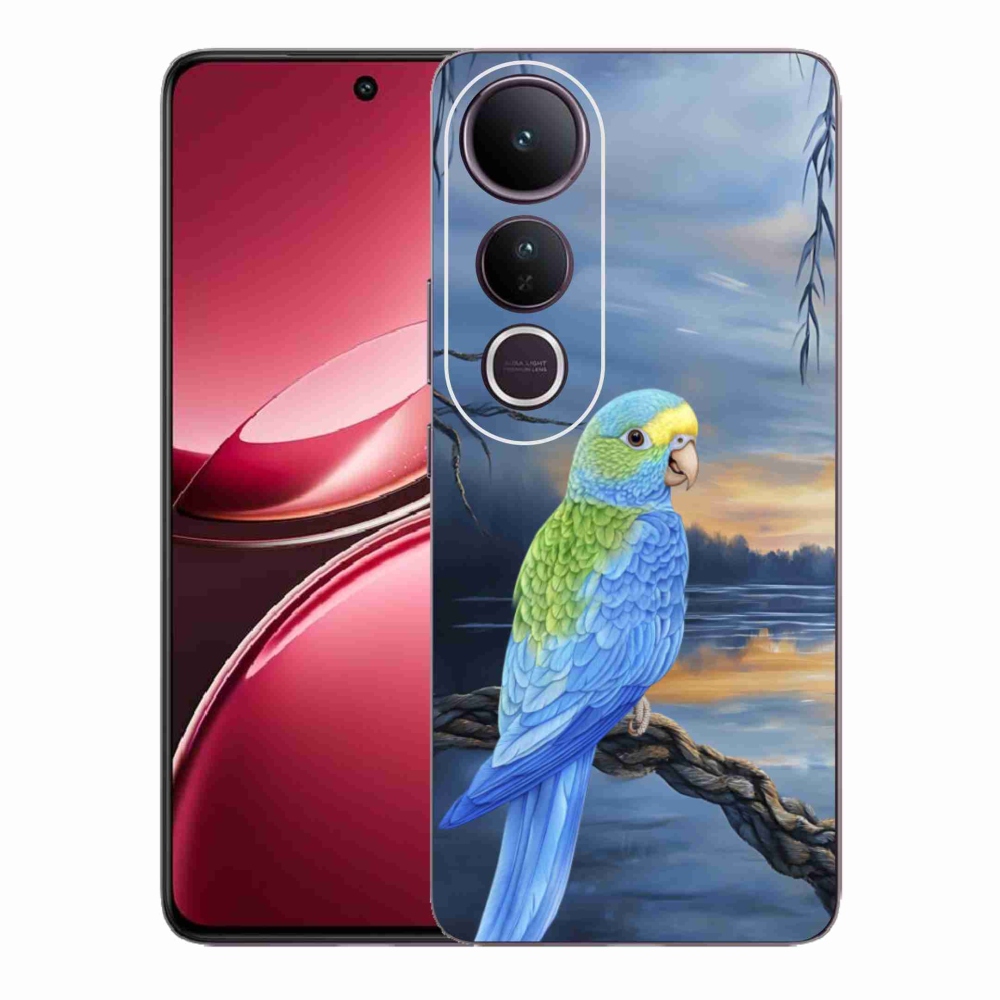 Gélový kryt mmCase na Vivo V50 Lite 4G/5G - modrý papagáj