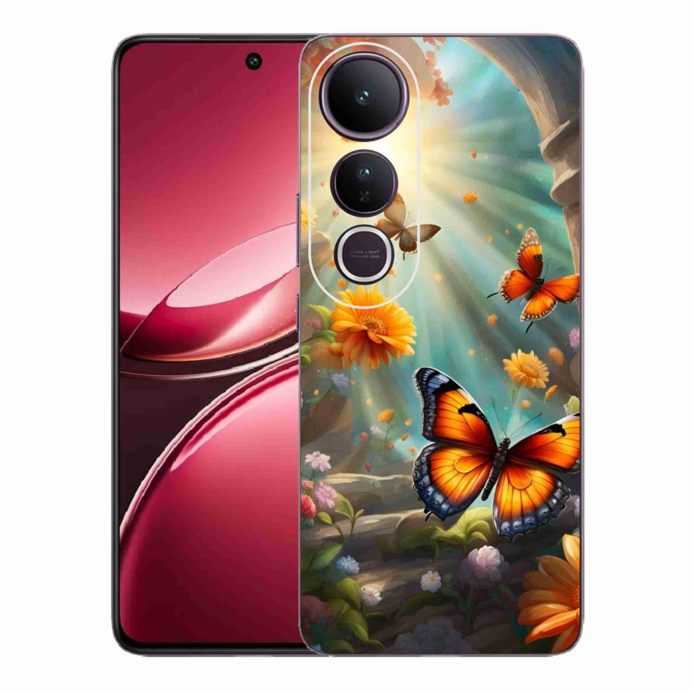 Gélový kryt mmCase na Vivo V50 Lite 4G/5G - motýlia záhrada 2