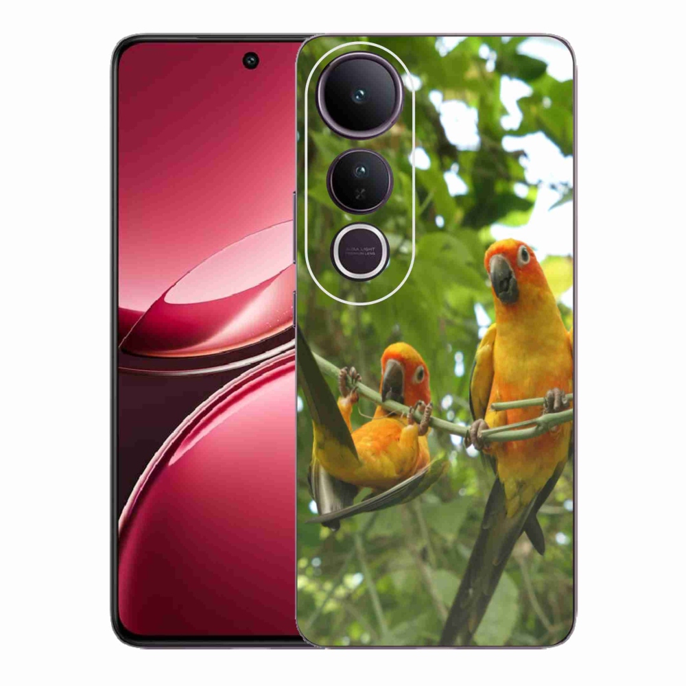 Gélový kryt mmCase na Vivo V50 Lite 4G/5G - papagáje aratingy