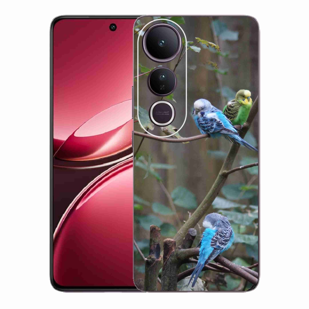 Gélový kryt mmCase na Vivo V50 Lite 4G/5G - papagáje na vetve