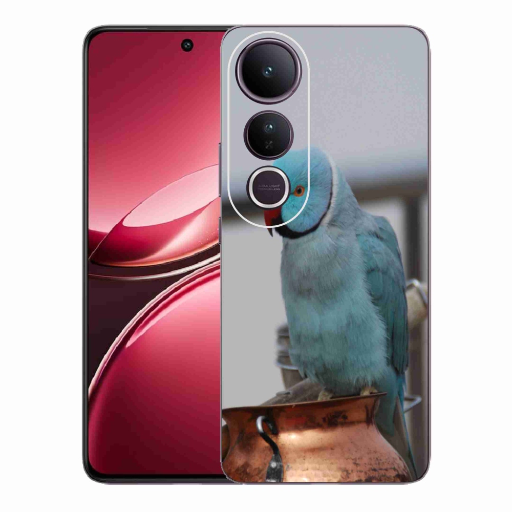Gélový kryt mmCase na Vivo V50 Lite 4G/5G - papagáj Alexandr modrý