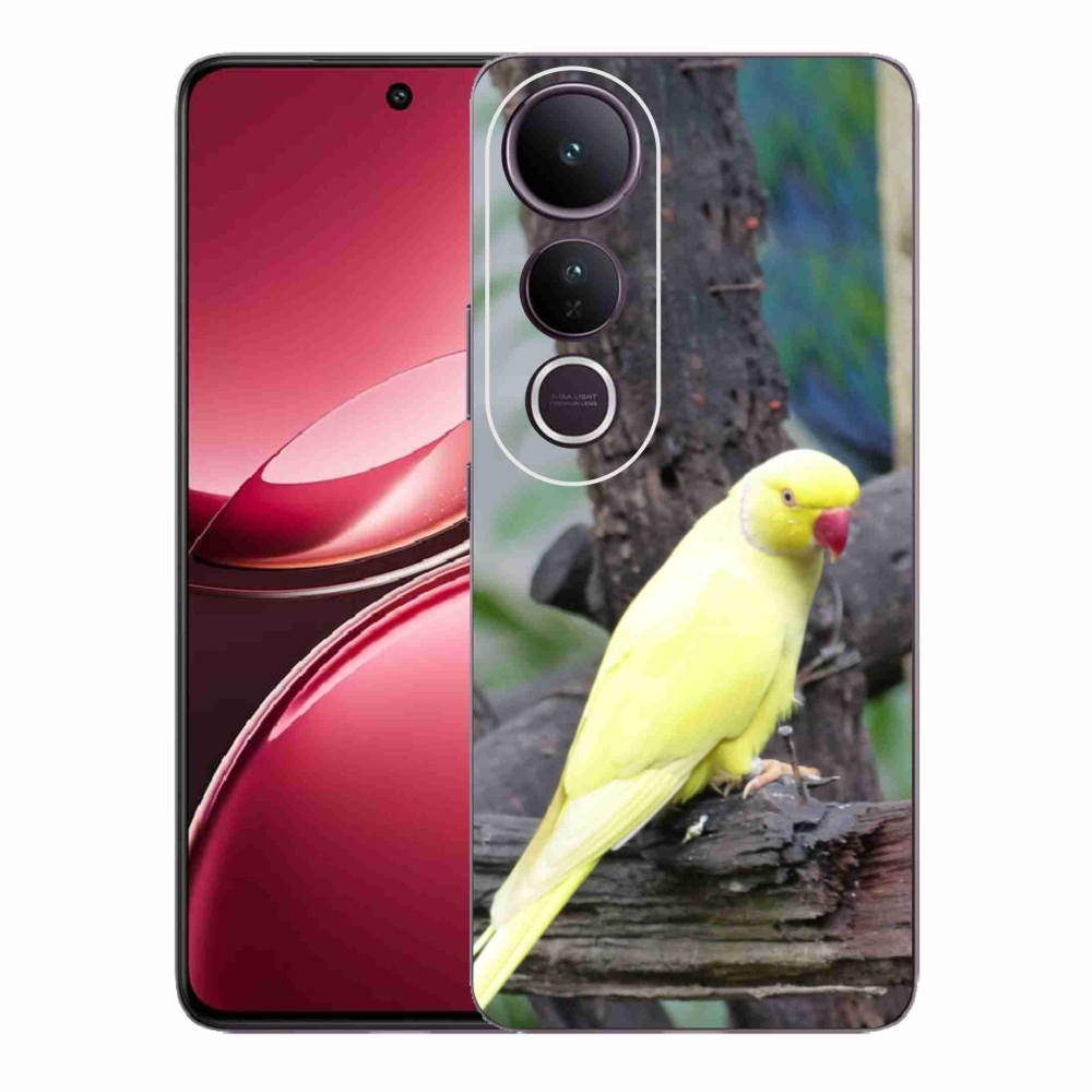 Gélový kryt mmCase na Vivo V50 Lite 4G/5G - papagáj alexander žltý