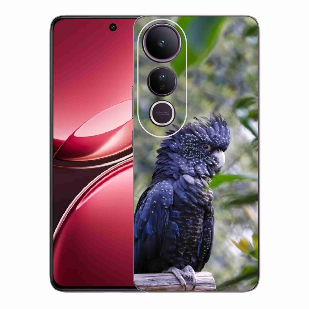 Gélový kryt mmCase na Vivo V50 Lite 4G/5G - papagáj kakadu čierny
