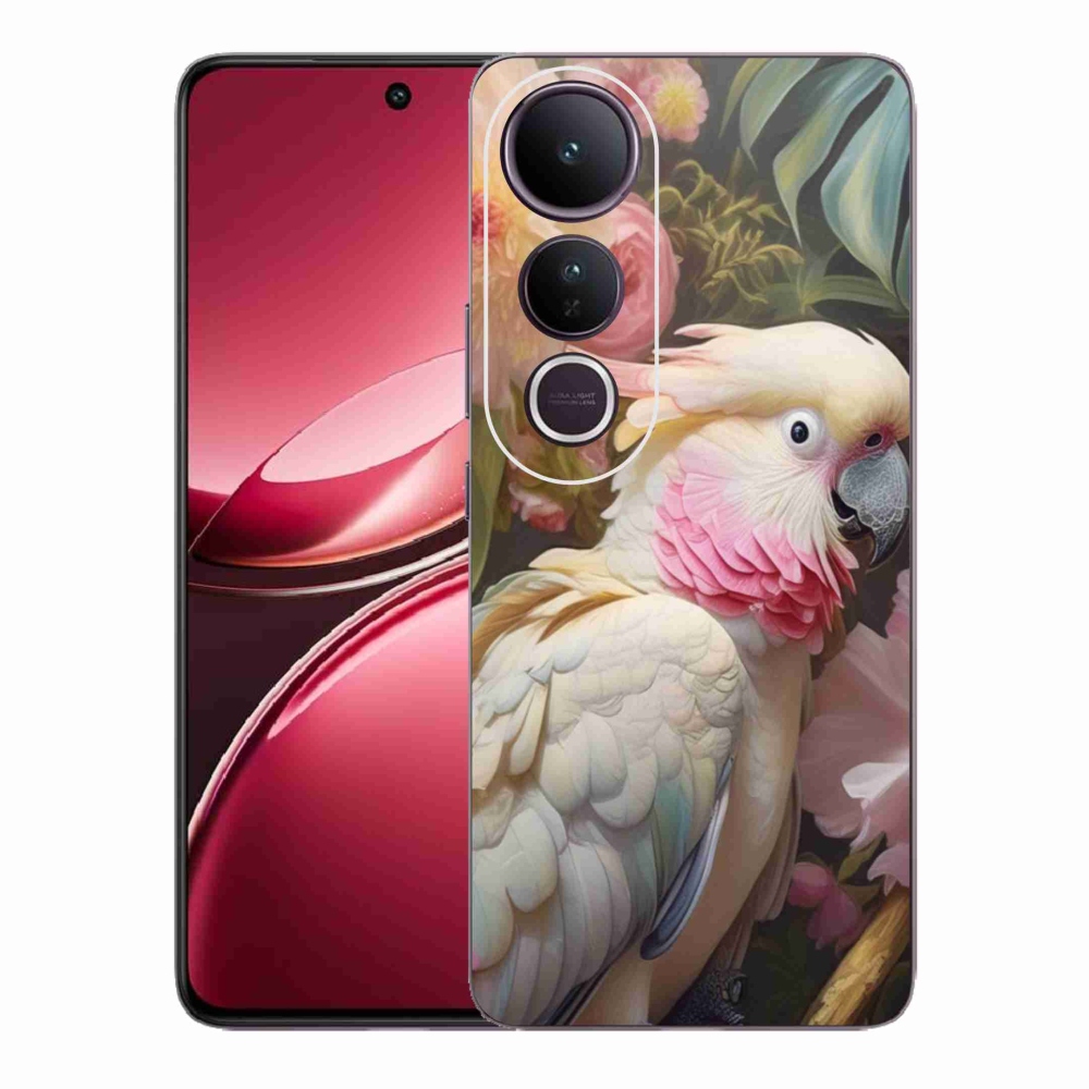 Gélový kryt mmCase na Vivo V50 Lite 4G/5G - papagáj kakadu ružový 2