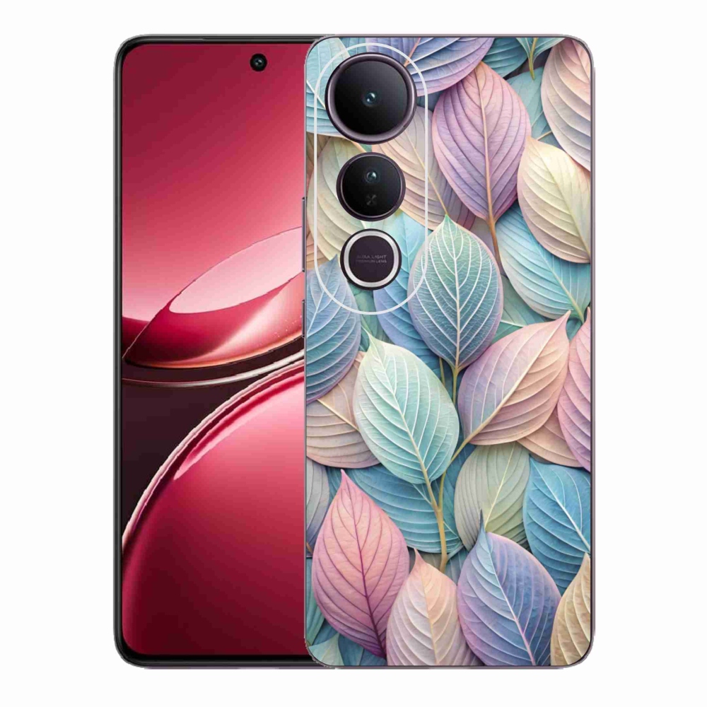 Gélový kryt mmCase na Vivo V50 Lite 4G/5G - pastelové listy