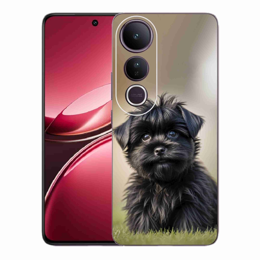 Gélový kryt mmCase na Vivo V50 Lite 4G/5G - roztomilý čierny psík
